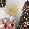 Artificial Glitter Berry Stems, 10 Pack Glitter Berries for Christmas Glitter Sticks, 18.9 in. Spray Picks for Christmas Tree Wreath Holiday Home Xmas DIY Crafts Decor (Gold)